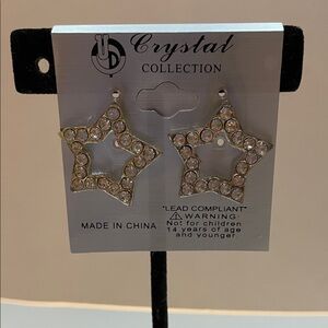 Crystal Collection Star Earrings - Clear Crystal